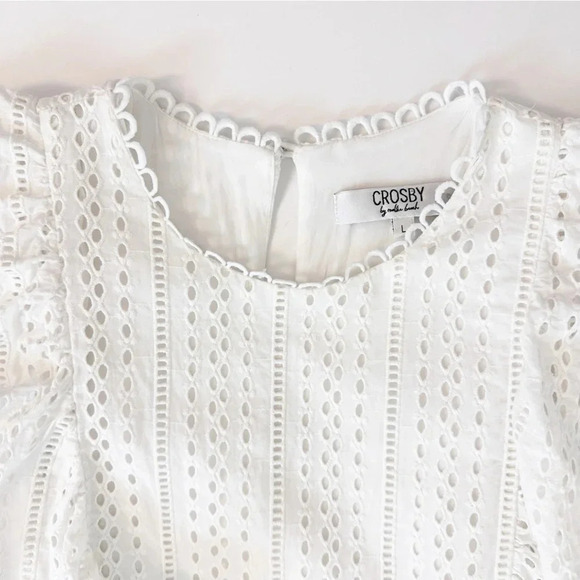 CROSBY BY MOLLIE BURCH Joe Joe Dress in White L - Picture 8 of 12